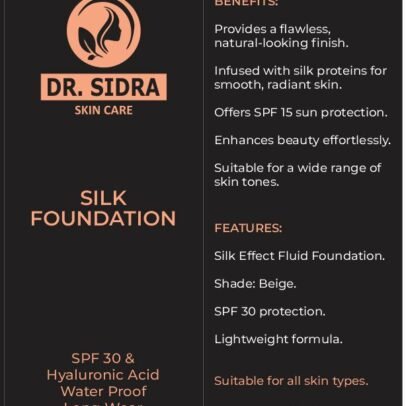 Silk foundation with spf